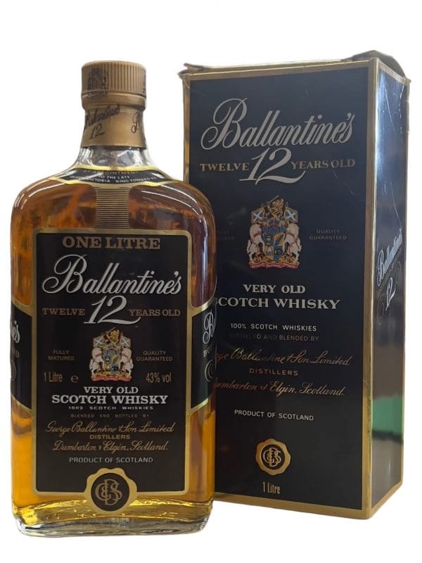 BALLANTINE'S 12 yo Very Old Scotch Whisky 1Litre (est. 1980's bottling)