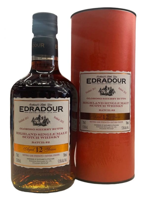 EDRADOUR DISTILLERY 12yo Cask Strength 57.6% abv 700ml