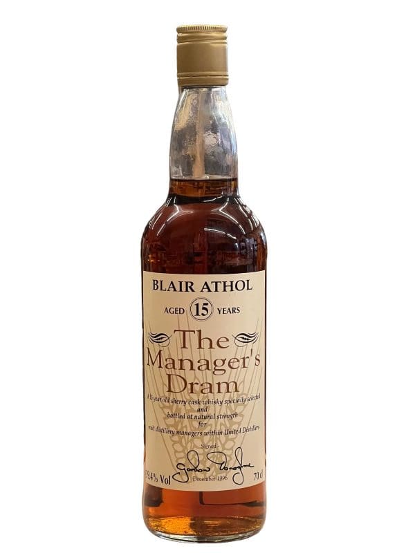 BLAIR ATHOL DISTILLERY  15yo Manager's Dram 1996 59.4% abv 70cl