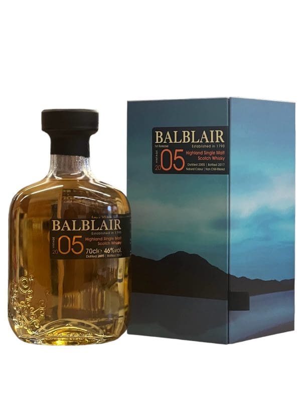 BALBLAIR DISTILLERY 2005 - 2017 46% abv 70cl