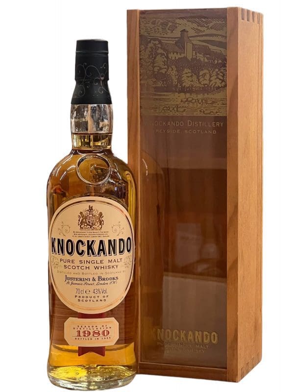 KNOCKANDO DISTILLERY 1980 43% abv 70cl (Justerini and Brooks)