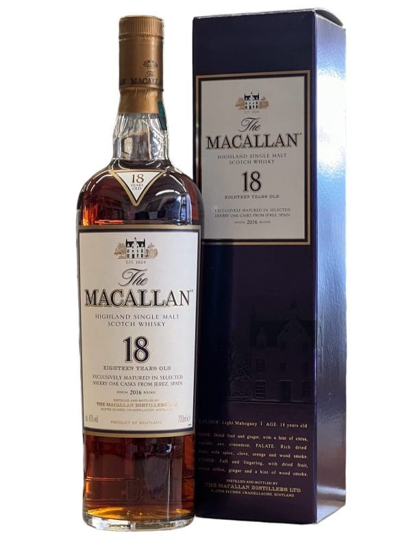 MACALLAN 18yo 2016 43% abv 700ml