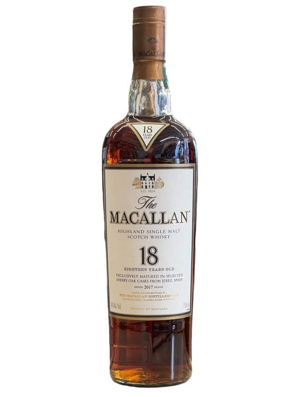 MACALLAN 18yo 2017  43% abv 750ml