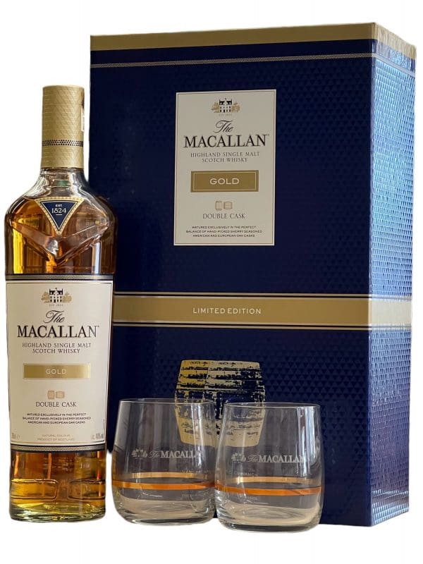 MACALLAN Gold Limited Edition with Glasses 40% abv 700ml