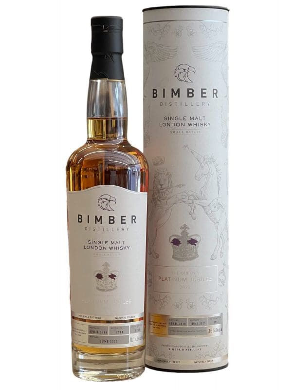 BIMBER DISTILLERY 2018 4yo Queen's Platinum Jubilee 2022 51.8% abv 70cl