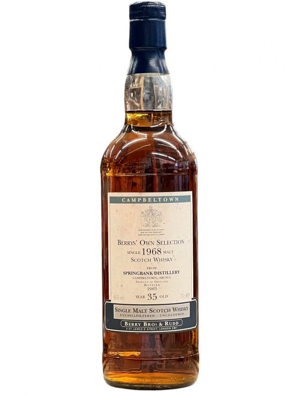 SPRINGBANK DISTILLERY Berry Bros & Rudd 35yo 46% abv 70cl