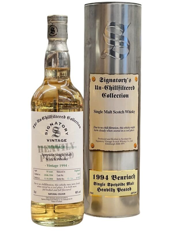 BENRIACH DISTILLERY Signatory Vintage 10 yo 1994