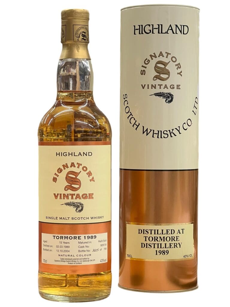 TORMORE DISTILLERY Signatory Vintage 15 yo 1989