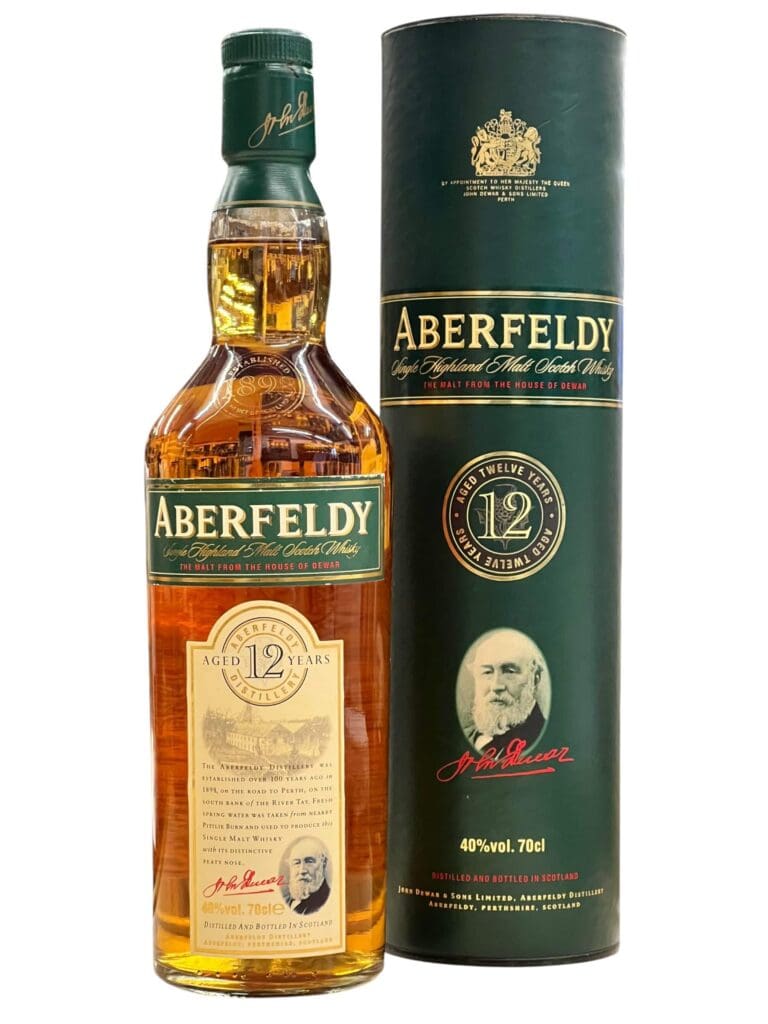 ABERFELDY DISTILLERY 12yo 40% abv 70cl (Green Tube John Dewar Early 2000's)