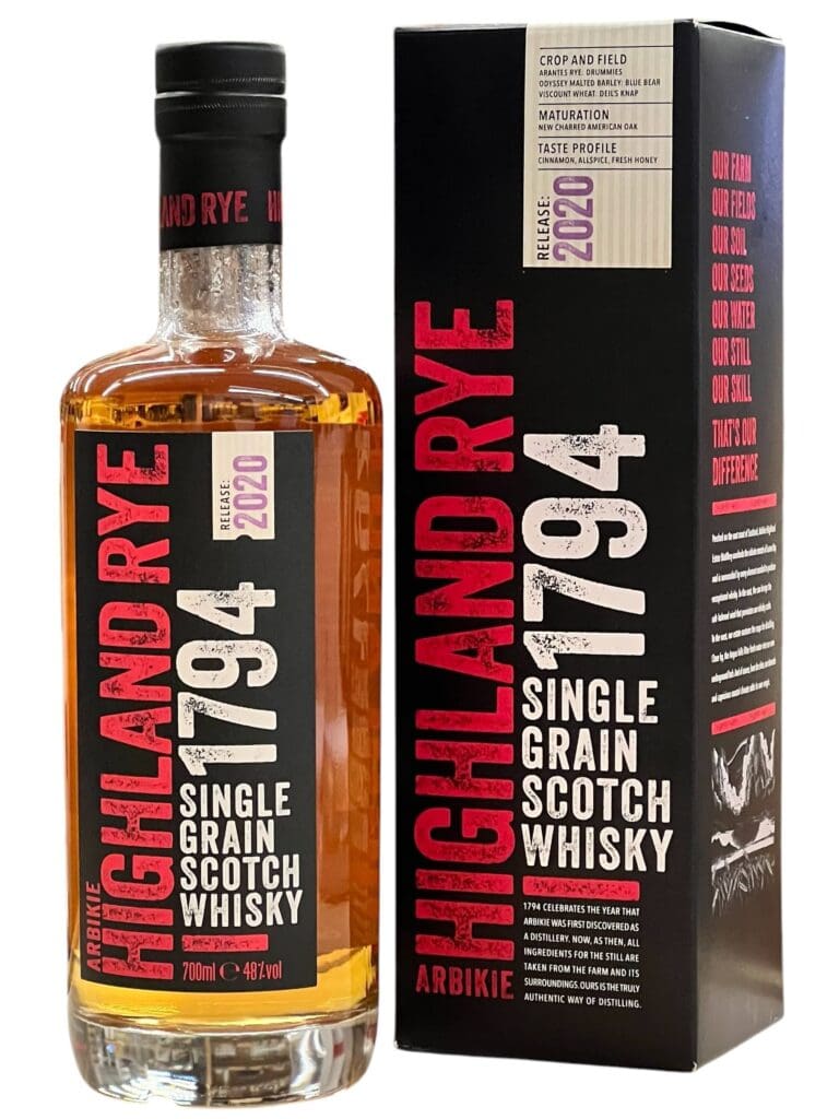 ARBIKIE DISTILLERY Highland Rye 2020