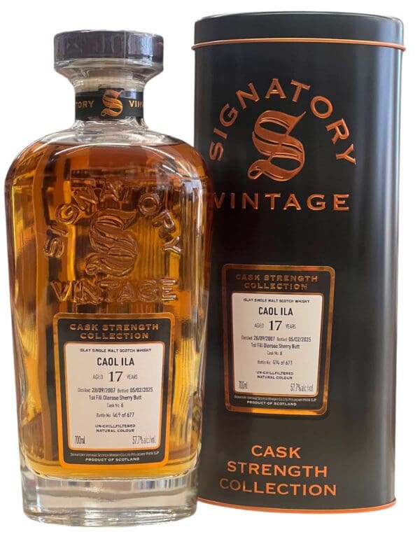 CAOL ILA DISTILLERY Signatory Vintage 17yo 2007 57.7% abv Cask #6