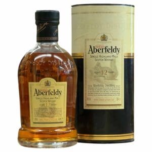 ABERFELDY DISTILLERY 12yo 40% abv 70cl (est. 2000's bottling, cream-brown tube)
